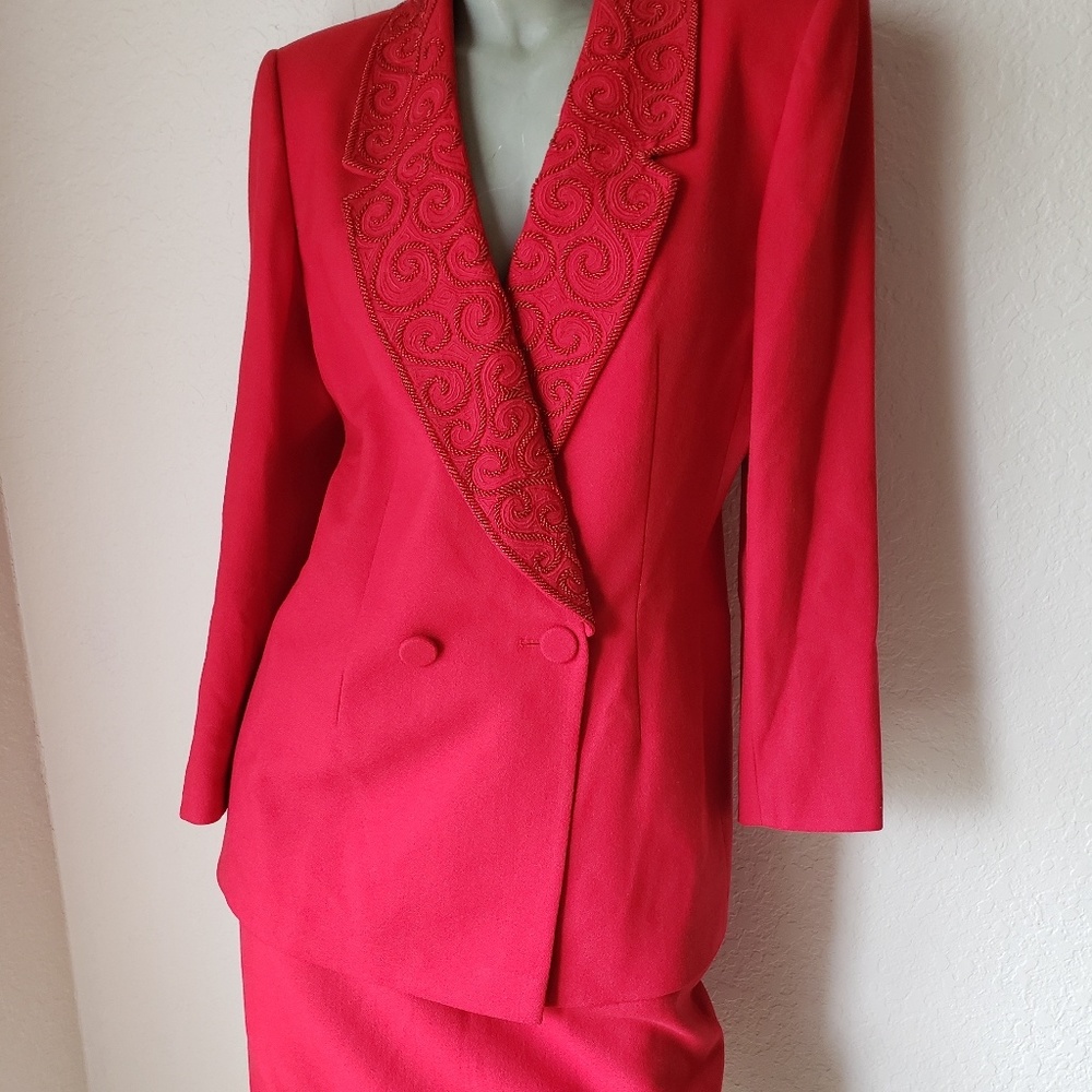 Emily Vintage Red Suit with skirt